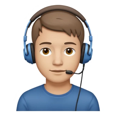 A guy with headphones sticker