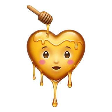 Honey heart dripping sticker