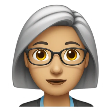 office-woman sticker