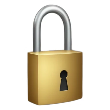 giant lock next to a mac sticker