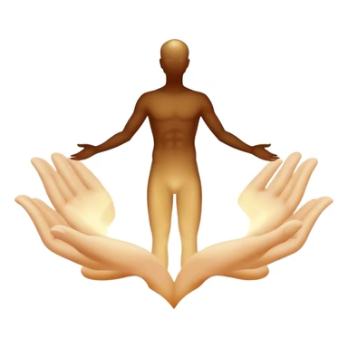 Human silhouette dissolving into light, soul transcending, spiritual enlightenment sticker