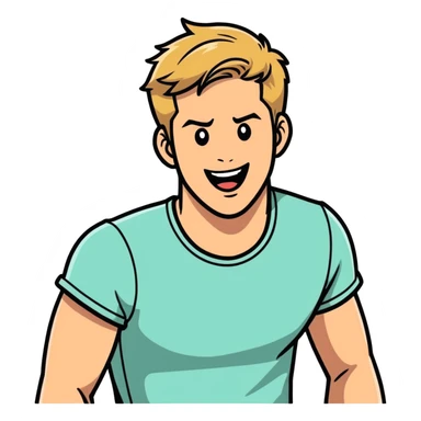 Excited Trevor Donovan sticker