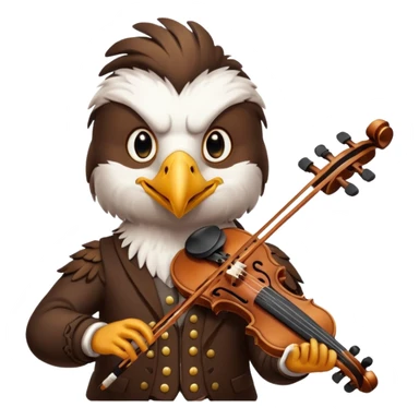 Eagle playing playing violin sticker