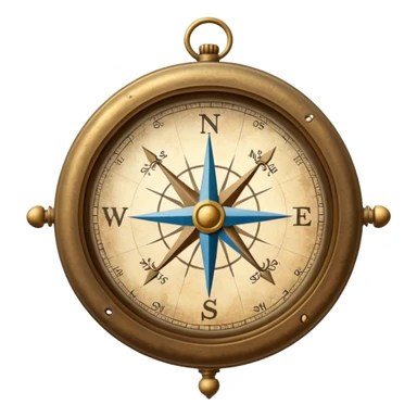 road trip, map and compass sticker