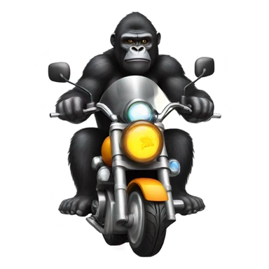 Gorilla on motorcycle  sticker
