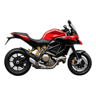 Moto Ducati enduro roja y negra sticker