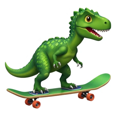 Dinosaur on a skateboard sticker
