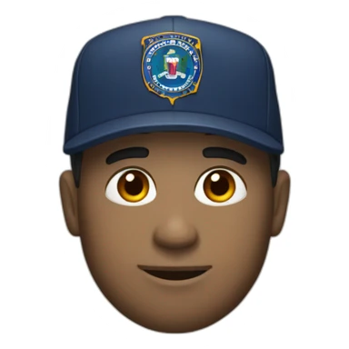 man with FBI cap sticker