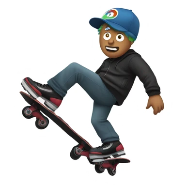 Jimmy from south park on roller blades sticker