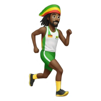 Rasta coureur a pied sticker