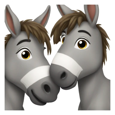 Donkey kiss sticker