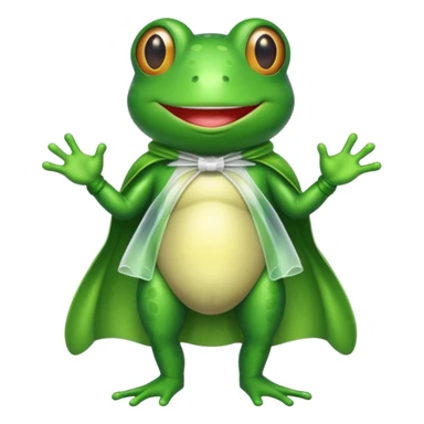 Frog wearing condom costume sticker