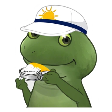 Smiling person smelling salt sticker