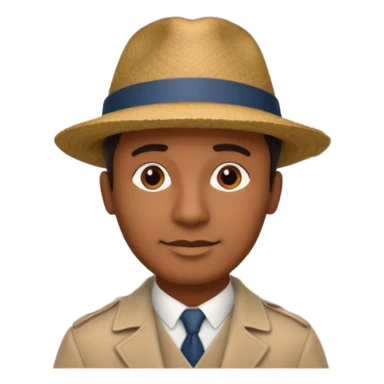 Homme. Créole réunionnais avec chapeau tour eifeil sticker