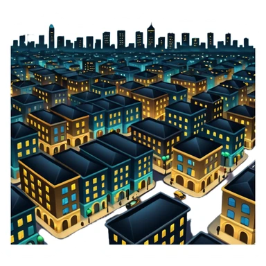 A Nigerian city at night  sticker