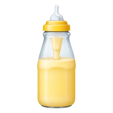 baby Milk bottle yellow sticker