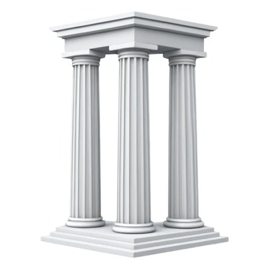 A minimalistic diagram or a set of neat columns and lines arranged logically and symmetrically, without numbers or signatures. sticker