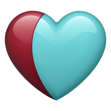 I need a heart with teal, maroon, and light blue in it. sticker