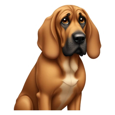 1 Incredulous Bloodhound dog full body sticker