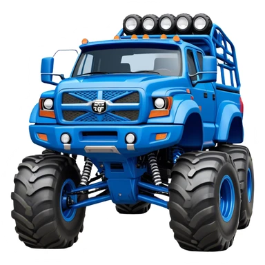 Bigfoot - Bigfoot 4x4 (Model Year: 2022) (Iconic colour: Blue) - An oversized, rugged monster truck with bold, aggressive lines painted in a striking blue. Focus on massive, rugged tires and a muscular chassis that exudes raw power and an urban legend feel. sticker
