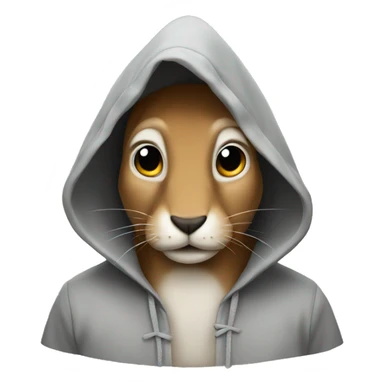 A hare in a hood sticker