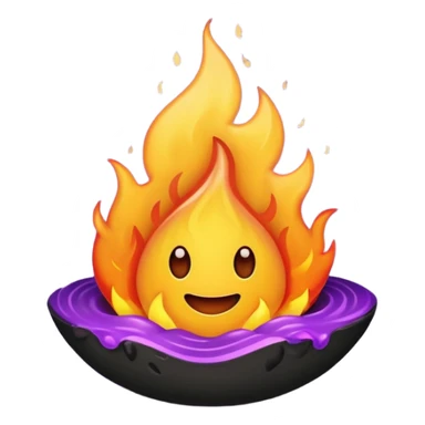 a lua tem que estar dentro do fogo roxo e ser mini sticker