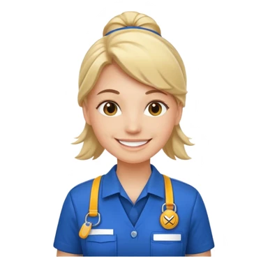 Employee with Lanyards sticker