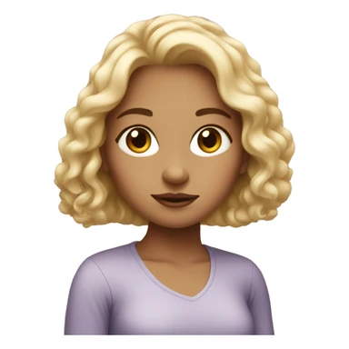 portrait of light-skinned girl sticker