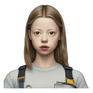 Mia goth with a saw sticker