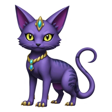  gothic edgy badass scaley Bastet-Noibat-Gatomon-Digimon-Fakémon-Pokémon-creature (full body) sticker