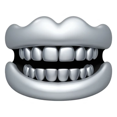silver grillz sticker