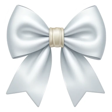 White bow on white bow sticker