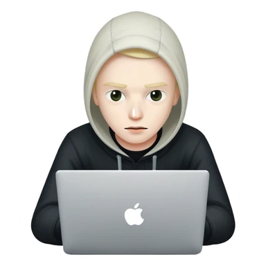 Hacker on the computer sticker