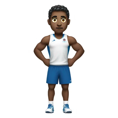  athlete with a determined expression on his face sticker