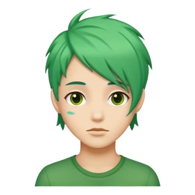 parate de cabelo verde sticker