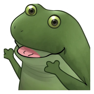 Tongue out arms wide  sticker