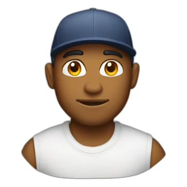 man with snapback side on sticker