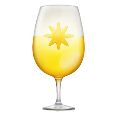 sonne mit einem glas sekt sticker