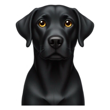 Perro Labrador negro  sticker