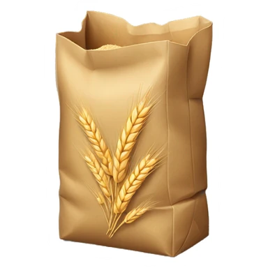 aesthetic paperbag with wheat flour sticker