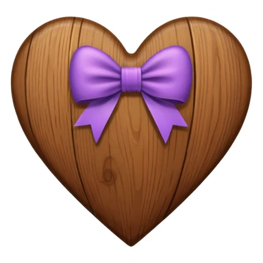 brown heart with a bow sticker