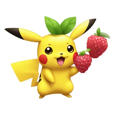 pikachu eating pinap berry sticker