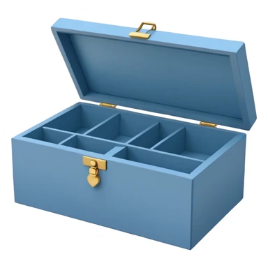 Blue Scandinavian style jewelry box  sticker