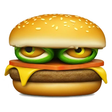 Hamburger with frog legs sticker