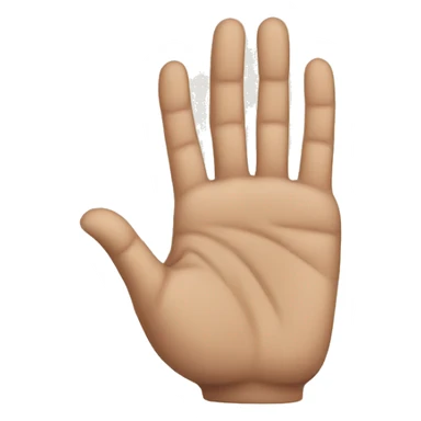 hand making a W with fingers sticker