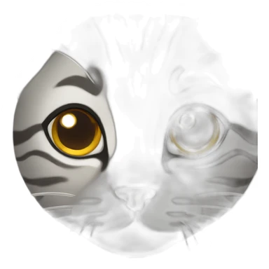 grey bengal cat sticker