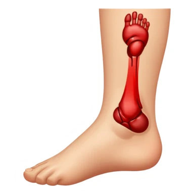 ankle injury from slippery floor sticker