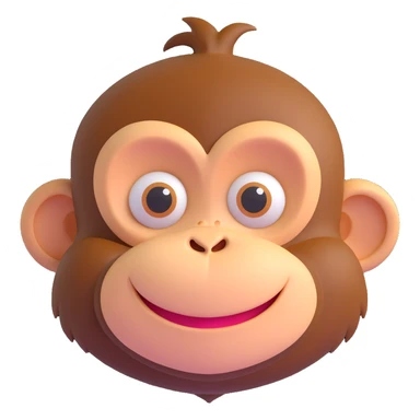 monkey with a side smirk, similar to the smirking cat emoji sticker