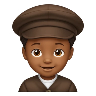 black baby with hat sticker