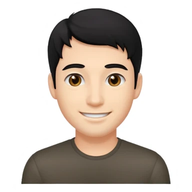 man with black hair and eyes but handsome  sticker